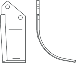 Cuchilla para rotovator howard 9949/9931 y 9948/9930 de Bellota Agrisolutions 1485